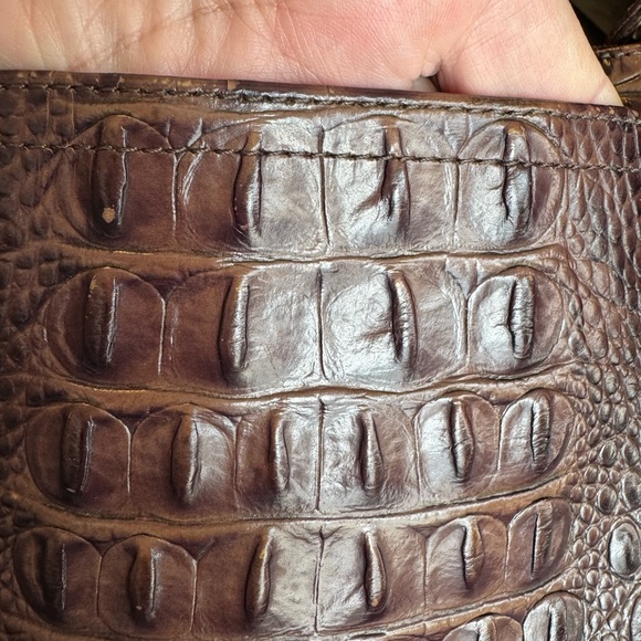 Brahmin Brown Crossbody Bag with Crocodile Texture - Picture 3 of 7